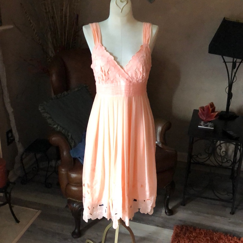 ANTONIO MELANI Peach Flower Dress